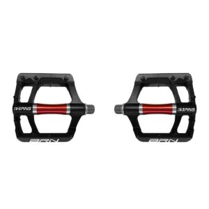 PEDALI BRN FLAT ALLOY CNC NERI/ROSSI CON 9 PINS